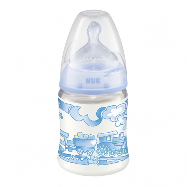 Бутылочка NUK Baby Blue с силиконовой соской с рождения 150 мл пластик